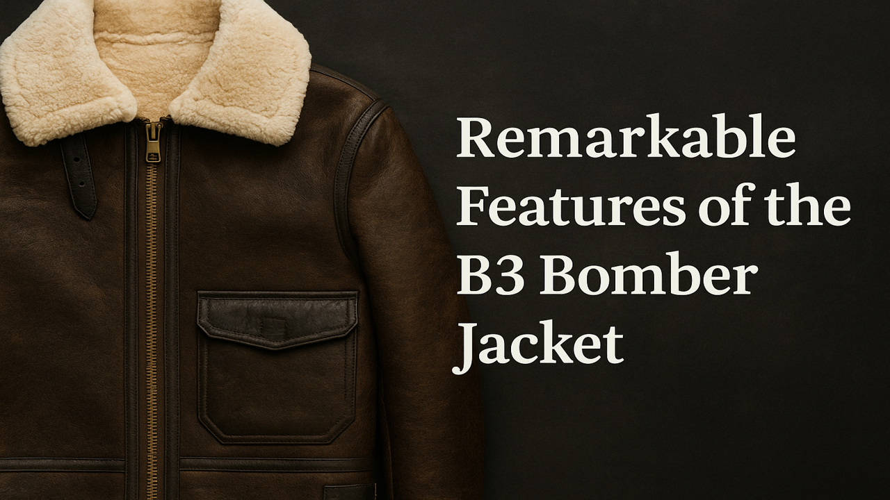 B3 Leather Bomber Jacket main image 1