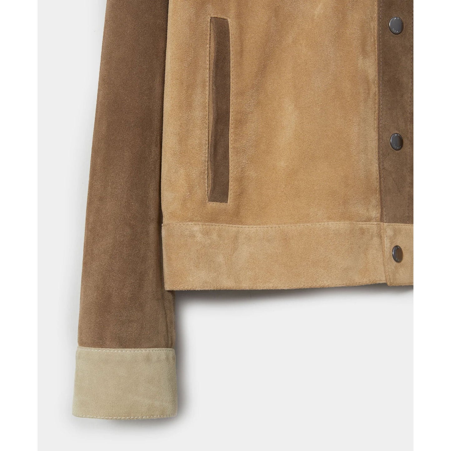 Men’s Suede Leather Biker Shirt Jacket - Jeans Style Design