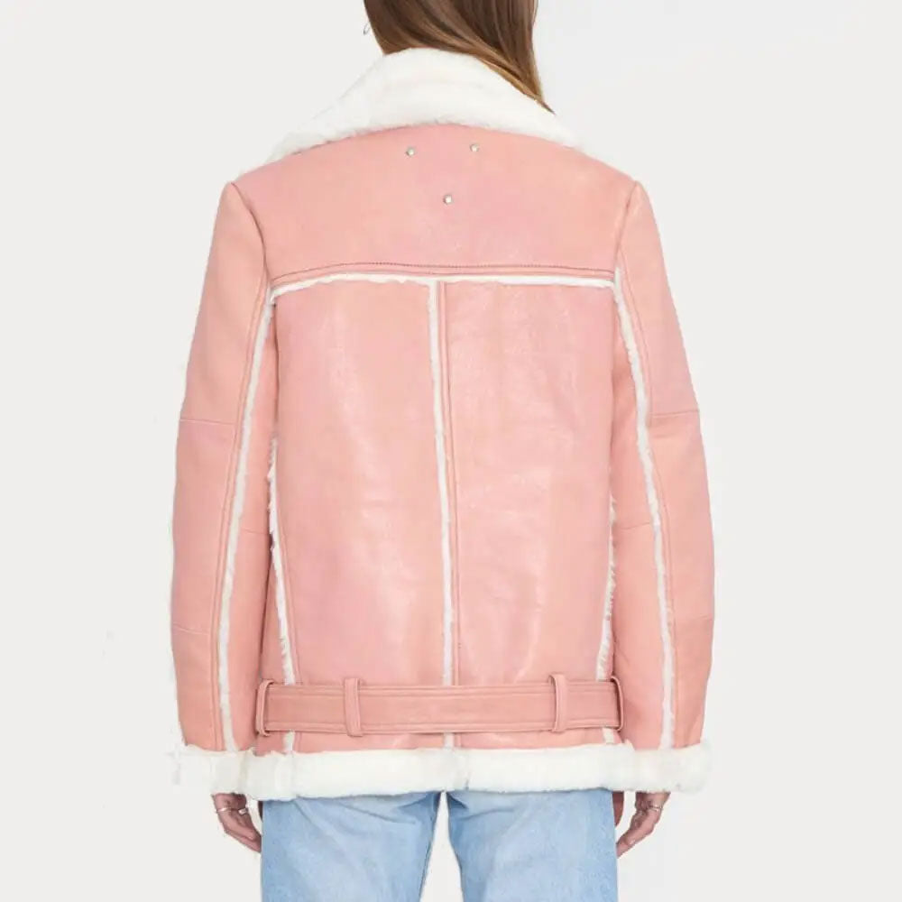 Women’s Rose Blossom Shearling Leather Jacket