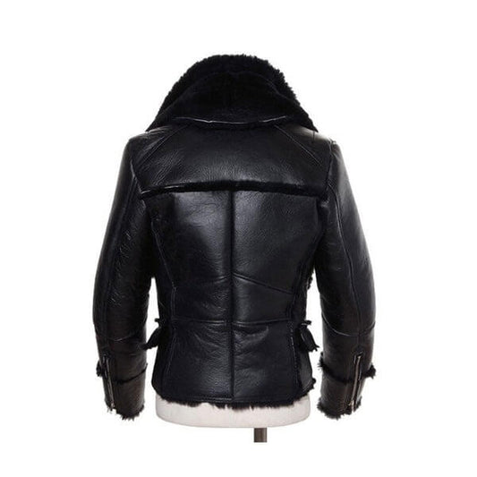 Men’s B3 Bomber Jacket - Winter Wool Lamb Fur Aviator by Avanzar Men’s B3 Bomber Jacket - Winter Wool Lamb Fur Aviator by Avanzar