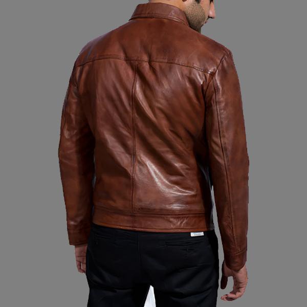 Inferno Brown Leather Jacket