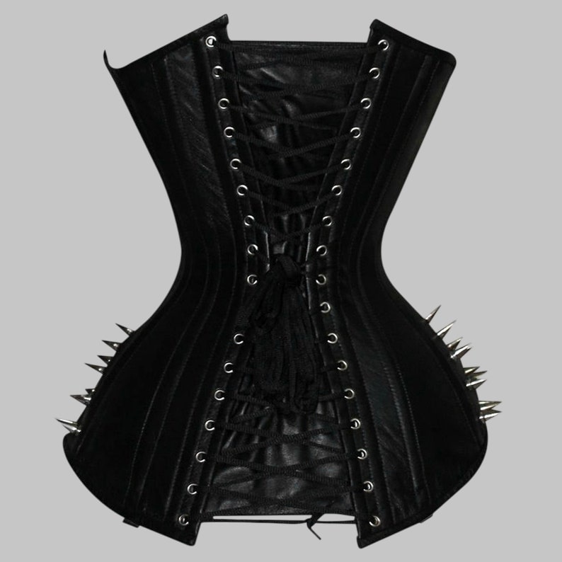 Halloween Leather Corset Plus Size Overbust Steel Boned Waist Trainer