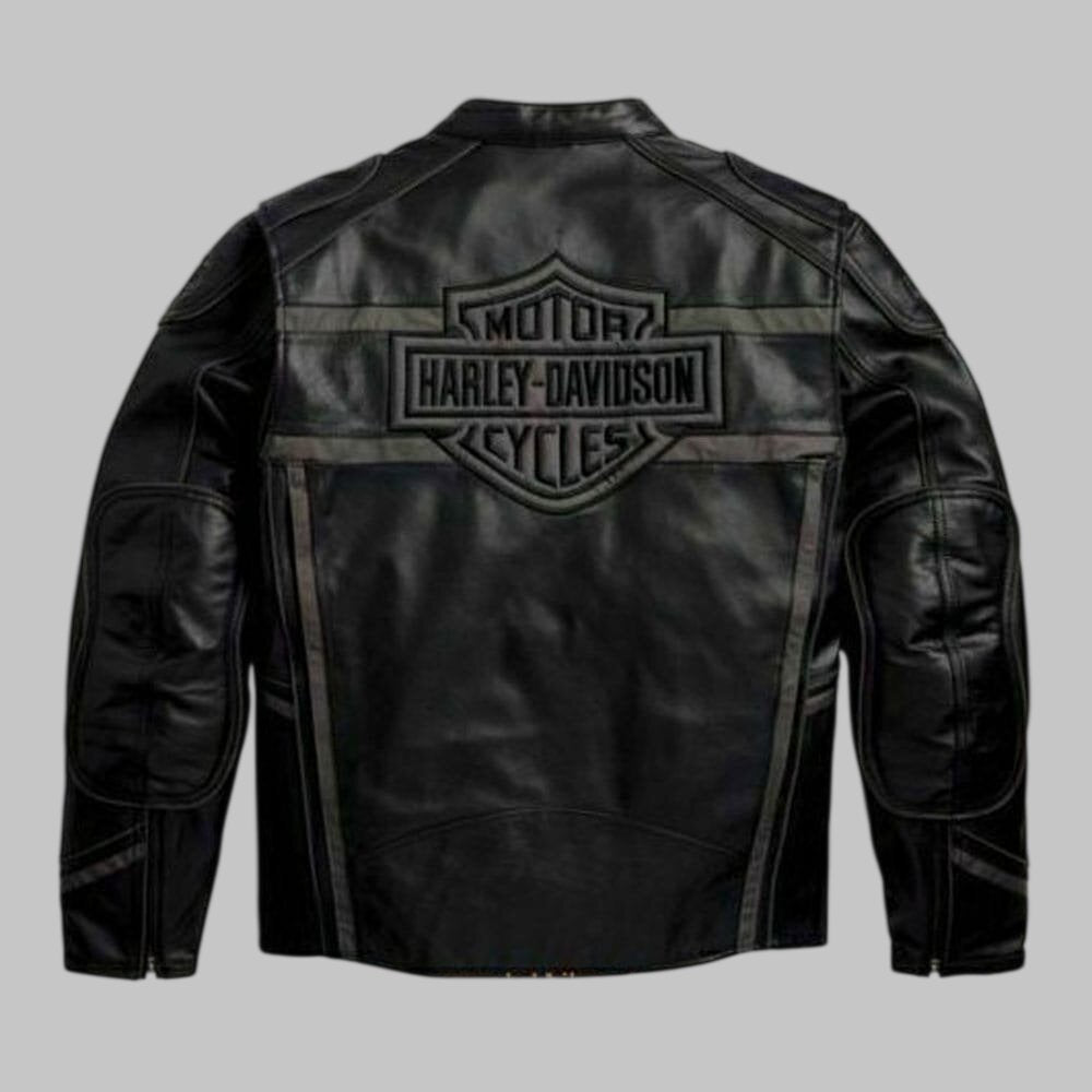 Harley Davidson Luminator 360 Black Leather Jacket Men