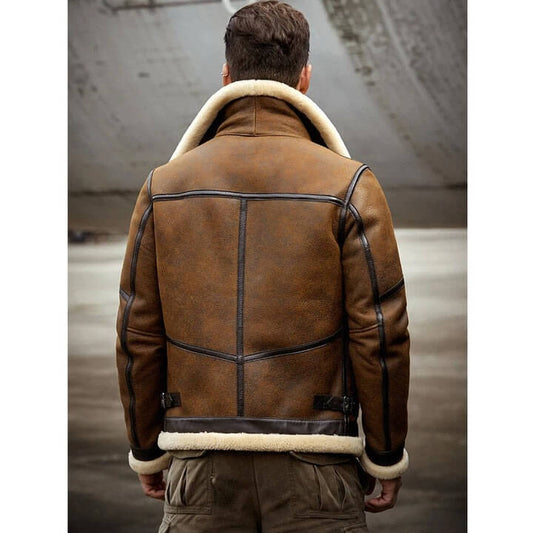 Men 2022 B6 RAF Flight Shearling Sheepskin Leather Jacket Men 2022 B6 RAF Flight Shearling Sheepskin Leather Jacket