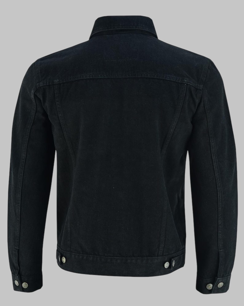 Men Heavy Duty Black Denim Jacket