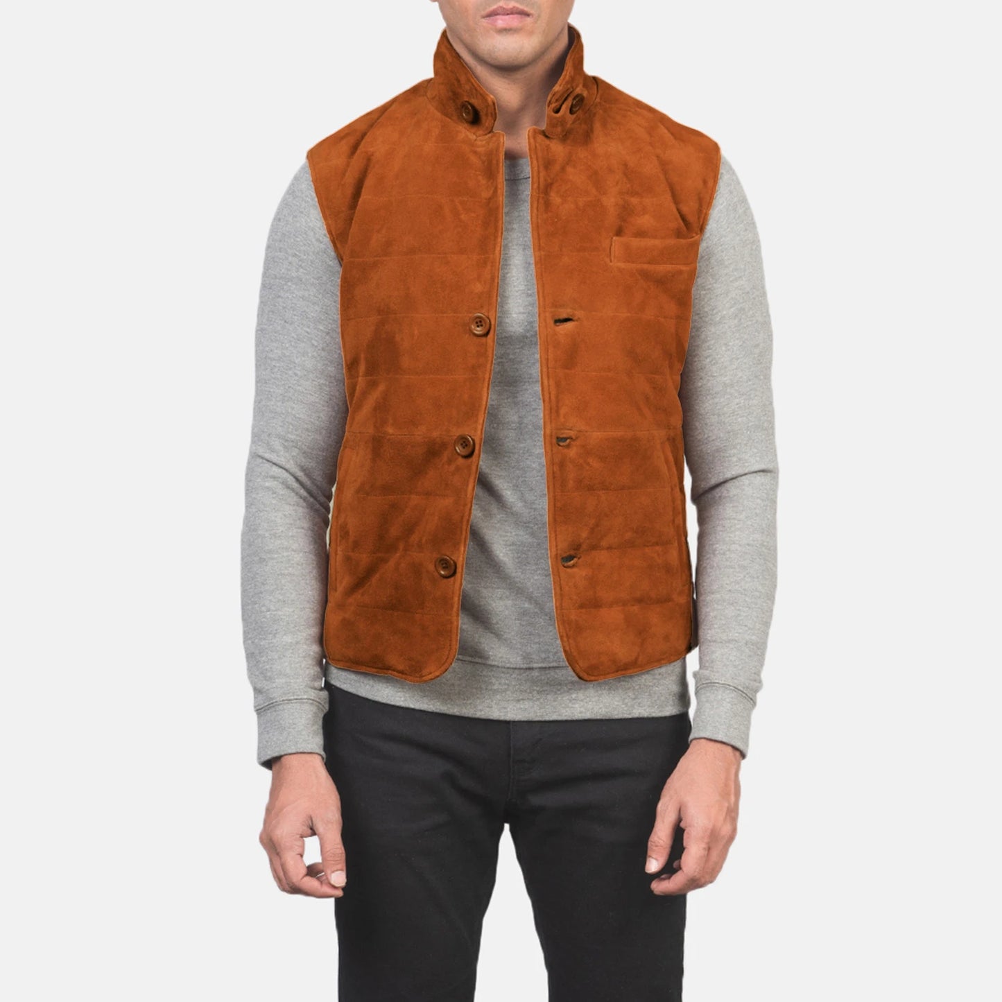 Tony Brown Suede Vest Avanzar Leather