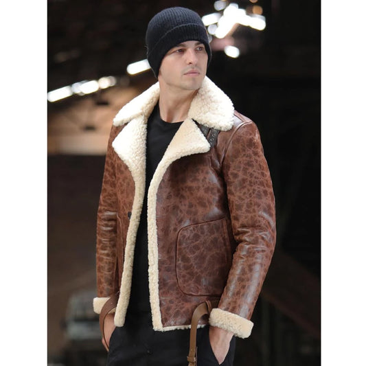 Men’s Airforce Aviator Sheepskin Leather Jacket Men’s Airforce Aviator Sheepskin Leather Jacket