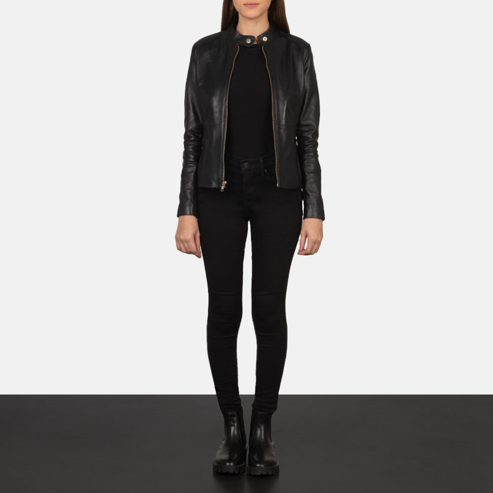 Rave Black Leather Biker Jacket Bold, Rugged & Timeless Style