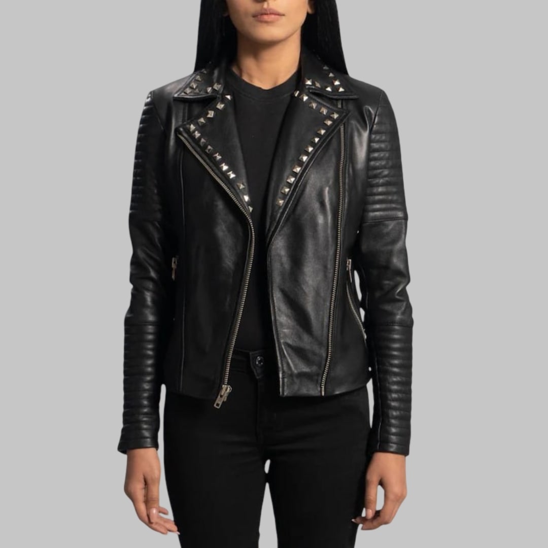 Premium Black Leather Jacket for Women Real Lambskin