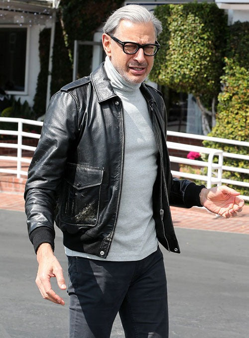 Jeff Goldblum Leather Jacket Avanzar Leather