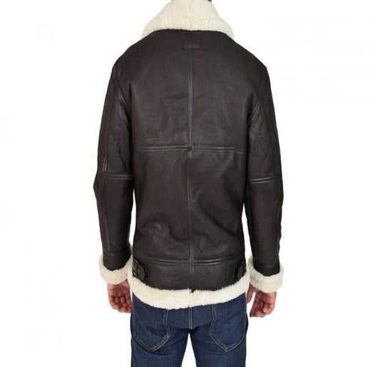 Men's Jet Black B3 Bomber Leather Jacket Men's Jet Black B3 Bomber Leather Jacket