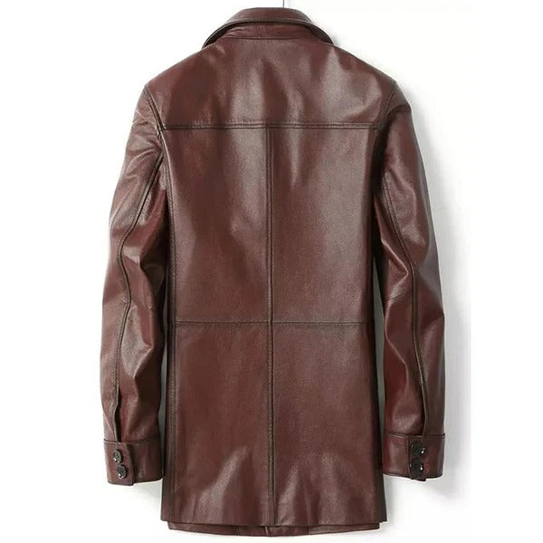 Men’s Scout Leather Trench Coat Avanzar Leather