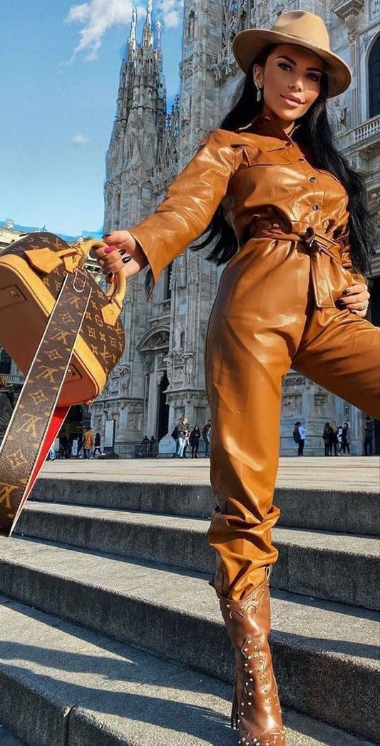 The Origin and Evolution of Leather Jumpsuits: History & Style