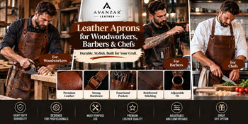 Leather Aprons for Woodworkers, Barbers & Chefs