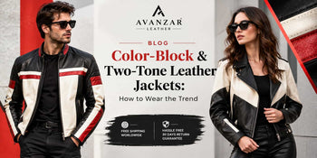 Color-Block & Two-Tone Leather Jackets: How to Wear the Trend