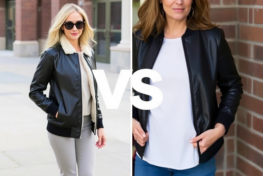 Shearling-Lined vs. Classic Women’s Leather Bomber Jackets: Which One Should You Choose?