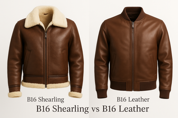 B16 Shearling Bomber Jacket vs. B16 Leather Bomber Jacket: Which One Should You Choose?