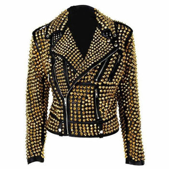 What are Gold-Studded Leather Jackets?