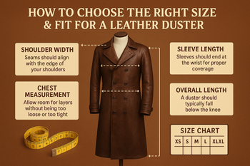How to Choose the Right Size & Fit for a Leather Duster Jacket