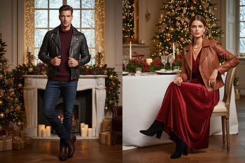  How to Style a Leather Jacket for Christmas Parties & Family Dinners