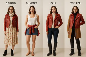 How to Style a Women’s Red Leather Jacket for Every Season (Spring, Summer, Fall, Winter)