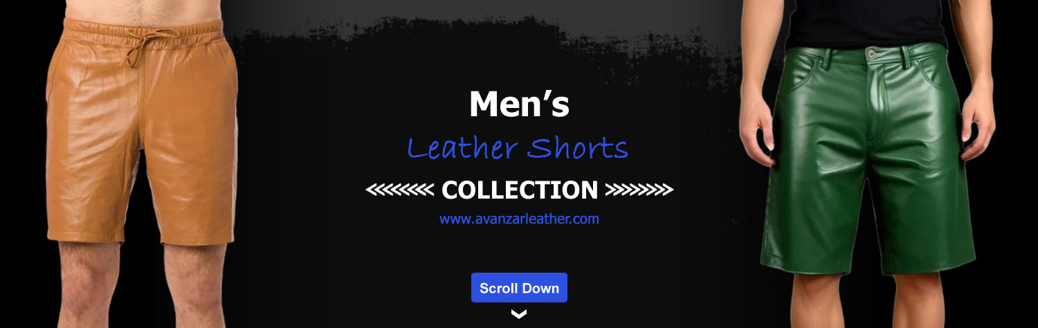 Leather Shorts Men