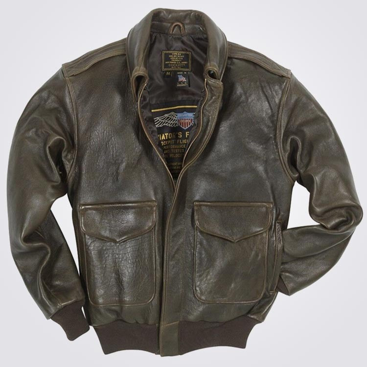 100 Mission A-2 Pilot Leather Flight Bomber Jacket by Avanzar Leather