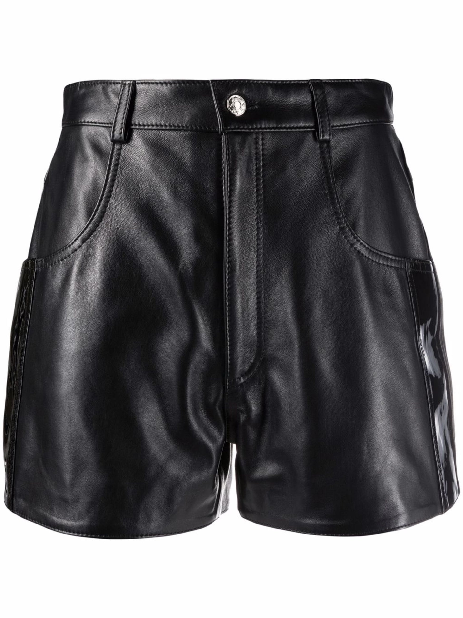 High-Waisted Leather Shorts - Women’s Premium Leather Shorts