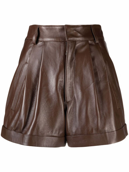 Jett Leather Shorts – Sleek High-Waist Design