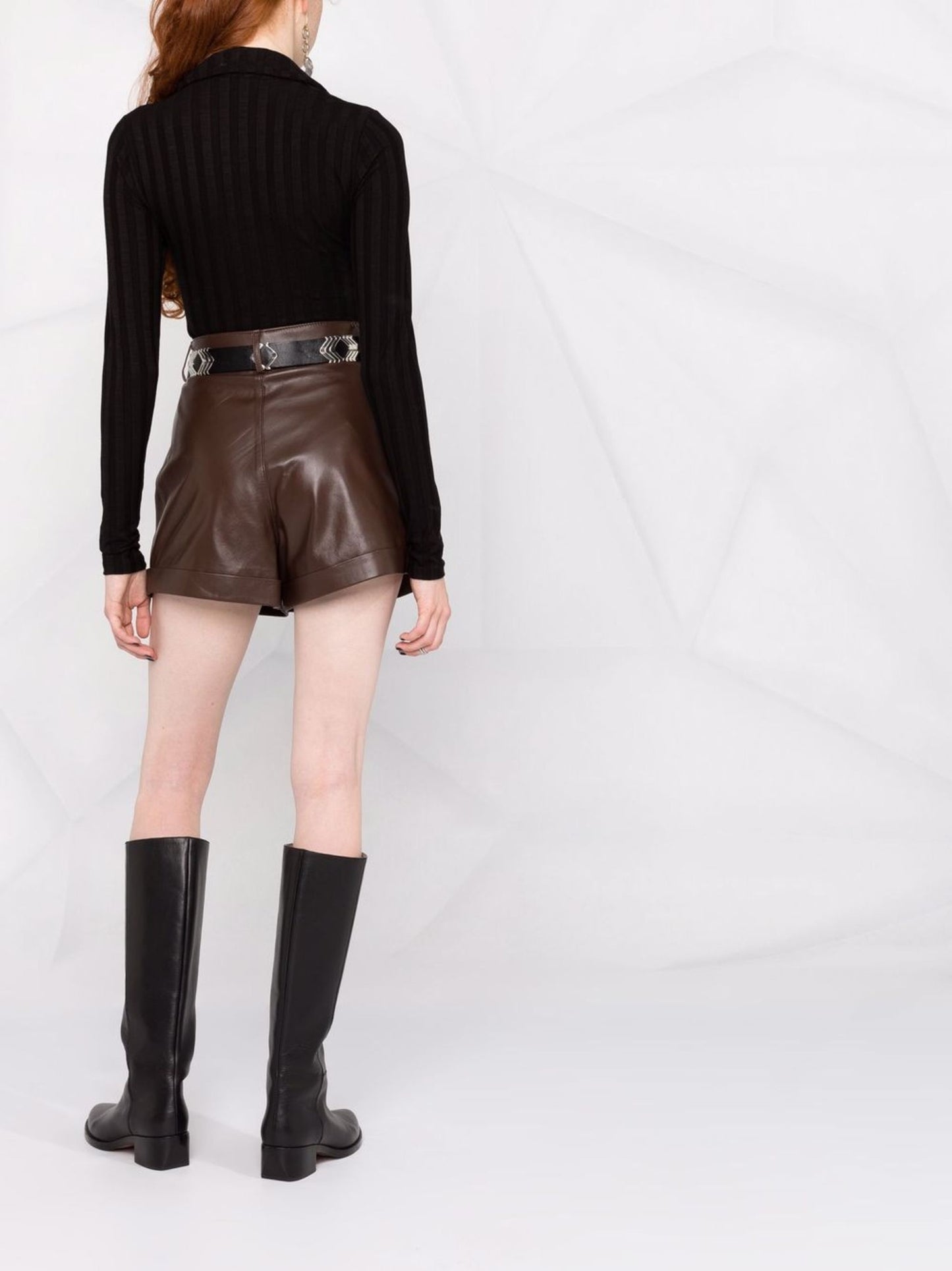 Jett Leather Shorts – Sleek High-Waist Design