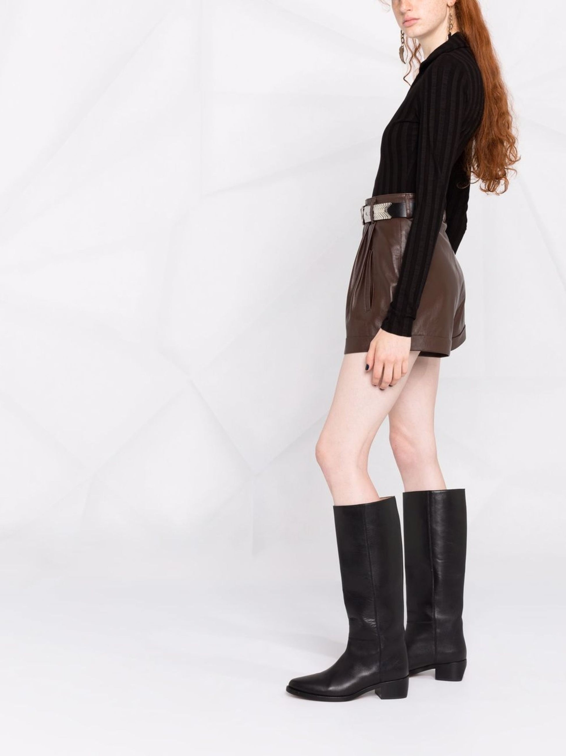 Jett Leather Shorts – Sleek High-Waist Design