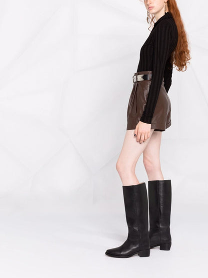 Jett Leather Shorts – Sleek High-Waist Design