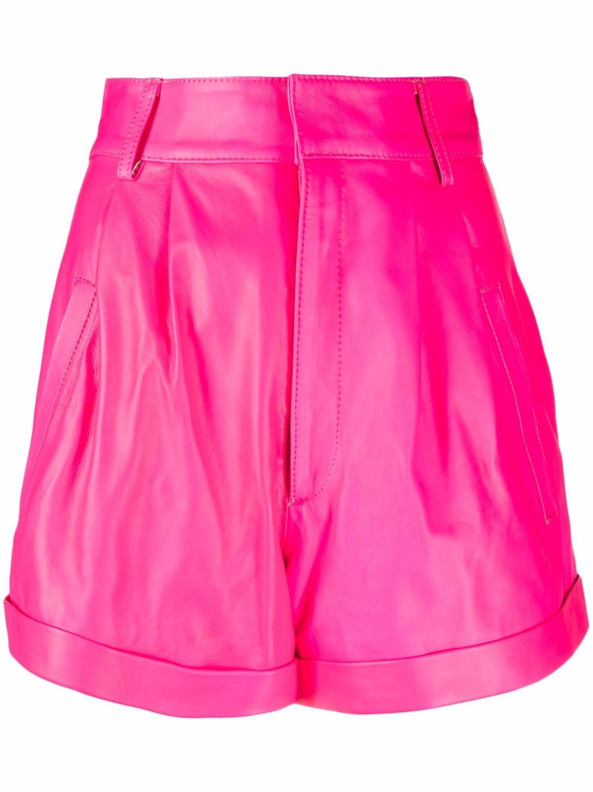 Stylish Flared Leather Shorts