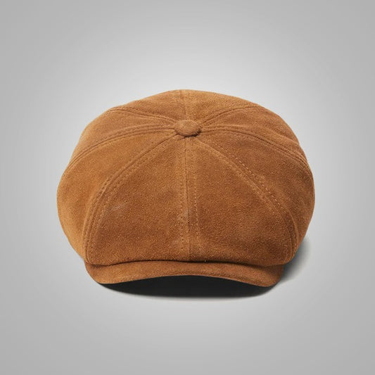 New Men's Handmade Genuine Leather Cap