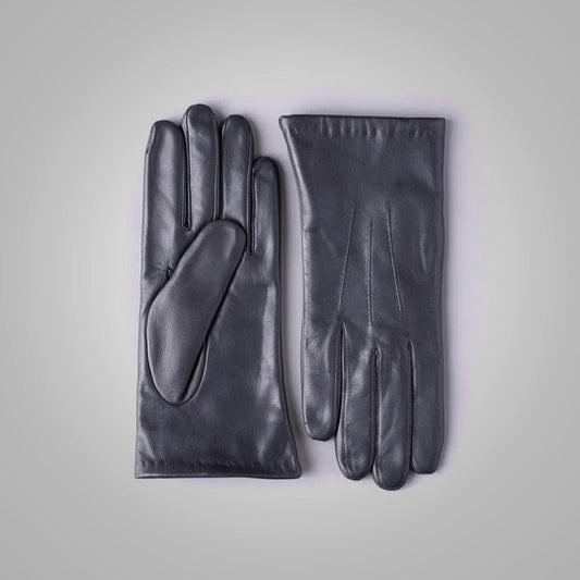 New Women's Becky Classic Leather Gloves in Black