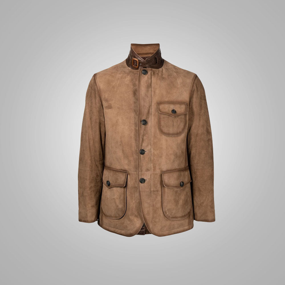 Men’s Brown Suede Leather Blazer