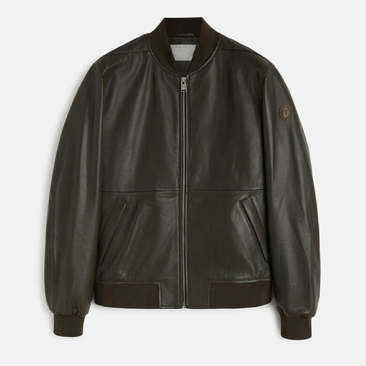 Men’s Classic Bomber Leather Jacket