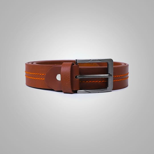 The Men's Best Leather Belt with Contrast Stitching