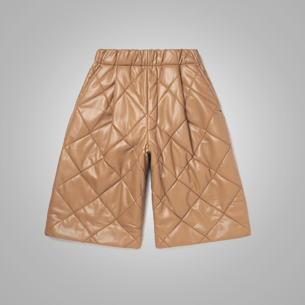 New Camel Men's Leather Shorts