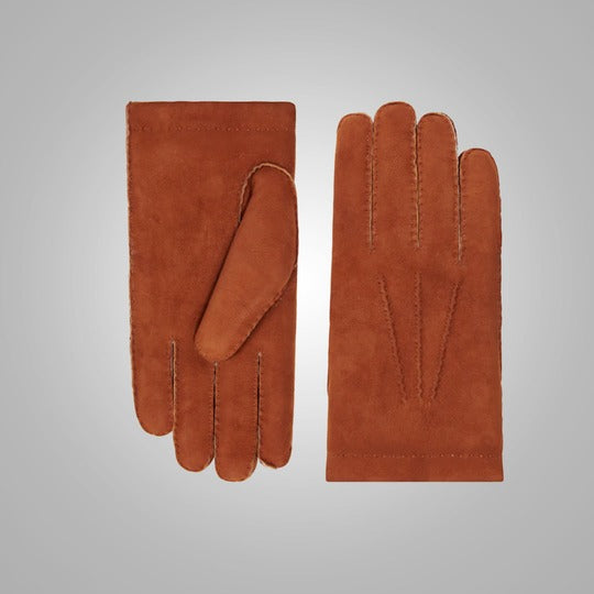 Men's American Shearling Genuine Winter Leather Gloves