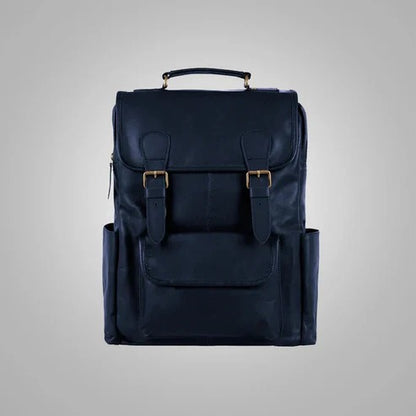 Men’s Stylish Blue Genuine Leather Backpack - Premium, Durable Avanzar Leather