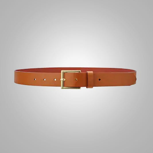 New Leather Jeans Belt in Brown - Genuine Handmade Lambskin Leather Belt