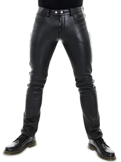 Men's Premium Classic Leather Jeans Pants