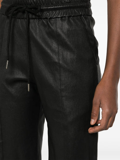 Classic Drawstring Leather Shorts

