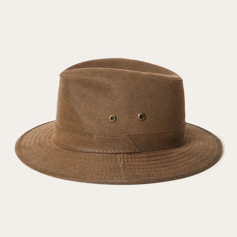 Men's Handmade Brown Genuine Sheepskin Leather Cap