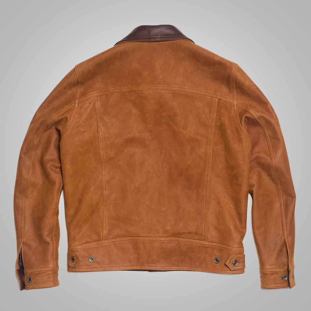 Men's Brown Native American Western Suede Leather Jacket