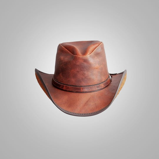 New Brown Sheepskin American Leather Cowgirl Hat for Women