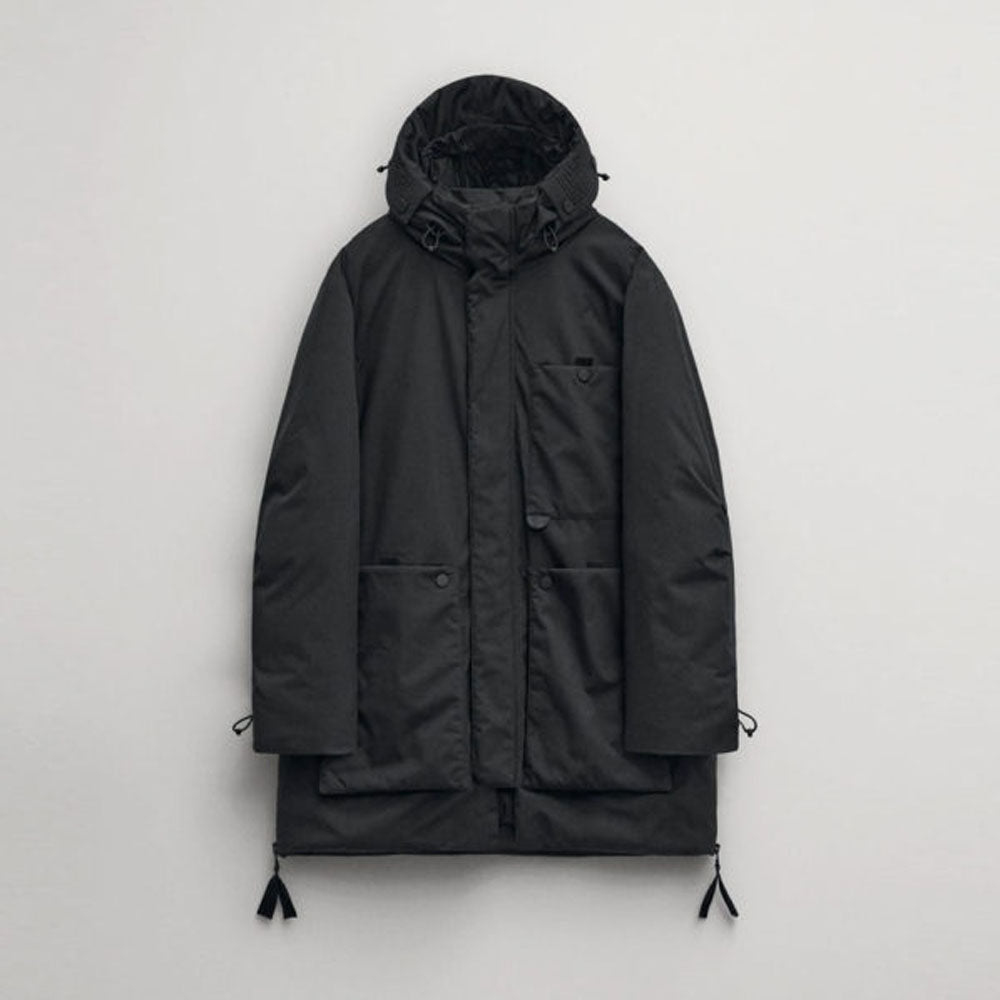 Men’s Black Long Parka Jacket - Ultimate Warmth & Style