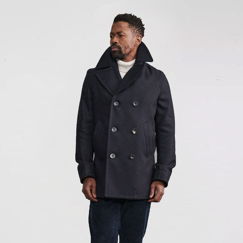 Men’s Dark Navy Fleece Peacoat