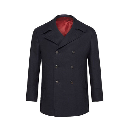 Men’s Black Wool Navy Peacoat